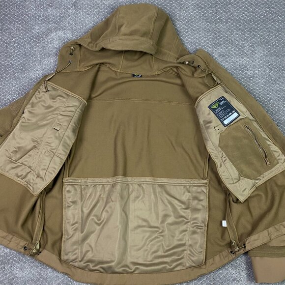 Condor Sierra Hooded Fleece Jacket Men's 3XL Coyote Brown Tan Tactical Utility - Picture 7 of 15